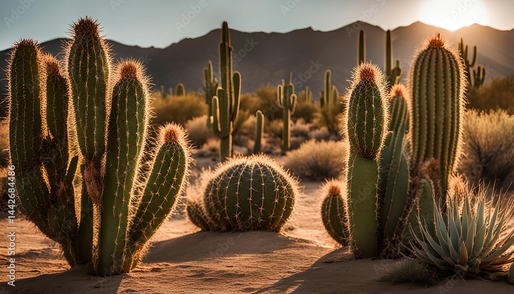 custom made wallpaper toronto digitalCactus Landscape at Sunset