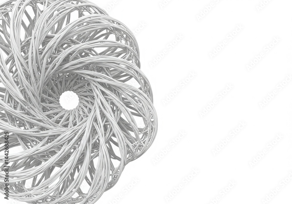 3D geometric white background shape wave backgrounds curve