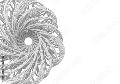 Obraz na płótnie 3D geometric white background shape wave backgrounds curve w salonie