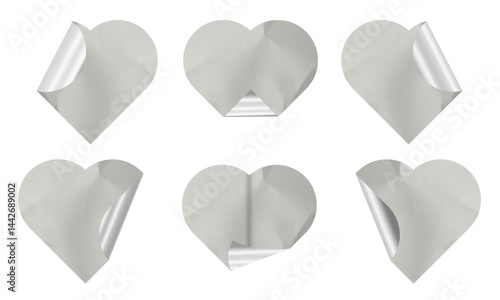 Blank Crumbled Paper Sticker Texture Set
