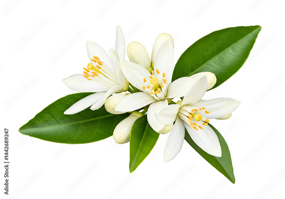 Obraz premium Orange Blossom Isolated on Transparent Background