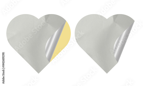 Blank Crumbled Paper Sticker Texture Set