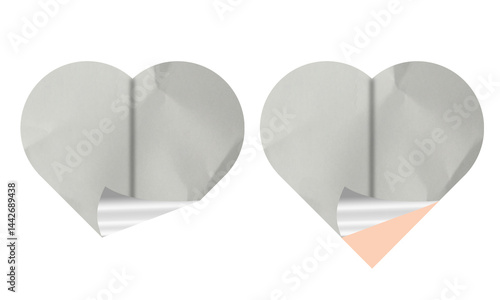 Blank Crumbled Paper Sticker Texture Set