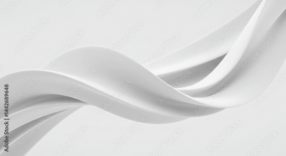 3D geometric white background shape wave backgrounds curve
