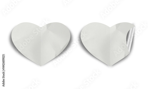 Blank Crumbled Paper Sticker Texture Set
