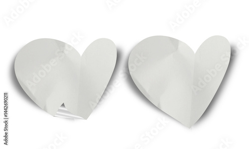 Blank Crumbled Paper Sticker Texture Set