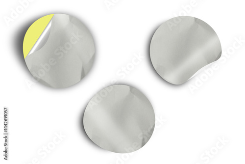 Blank Crumbled Paper Sticker Texture Set