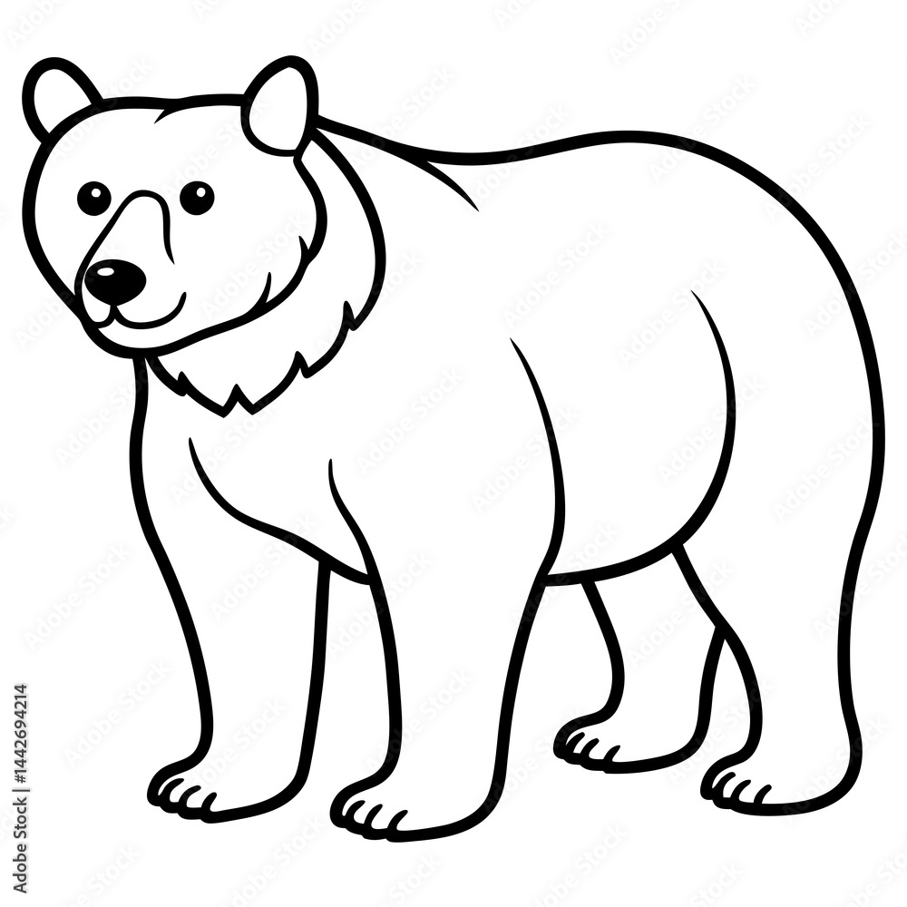 Geometric Bear Line Drawing Geometric Bear Line Drawing