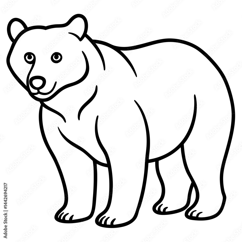 Geometric Bear Line Drawing Geometric Bear Line Drawing