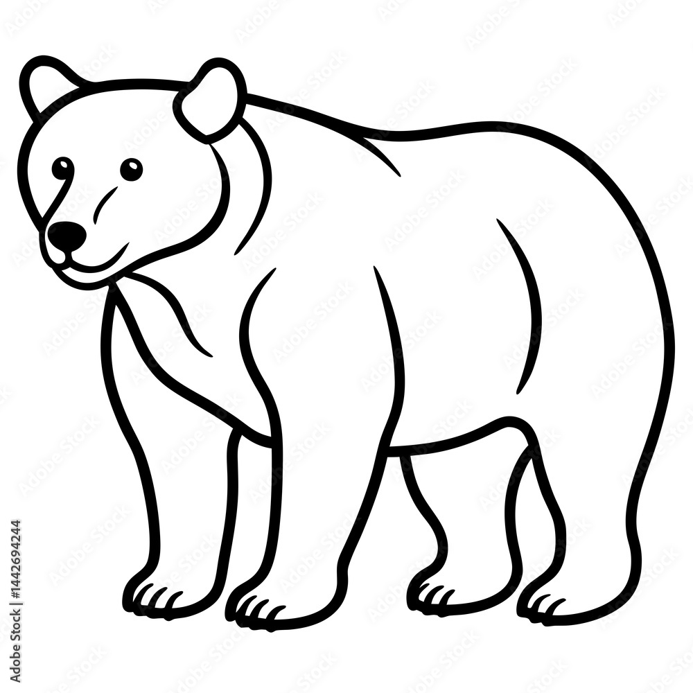 Geometric Bear Line Drawing Geometric Bear Line Drawing