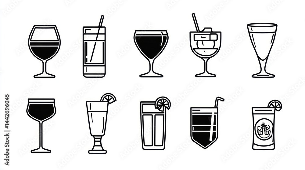 Drinks Illustrations Collection (2) Drinks Illustrations Collection (2)