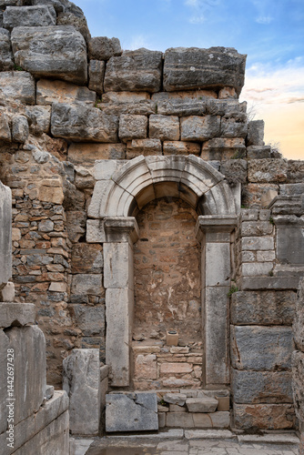Wallpaper Mural The well-preserved remains of the Bouleuterion, a significant ancient council house located in Ephesus, Selcuk, Izmir, Turkey. The stone architecture showcases the rich history of this remarkable site Torontodigital.ca