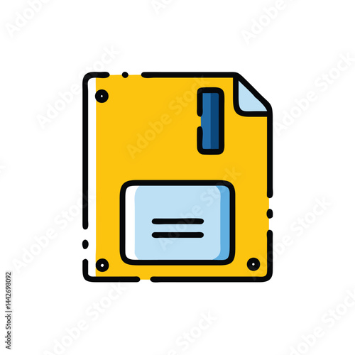 floppy disk save icon older systems on white background for web and graphic design