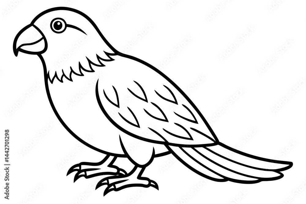 Obraz premium Kestrel Silhouette Sketch