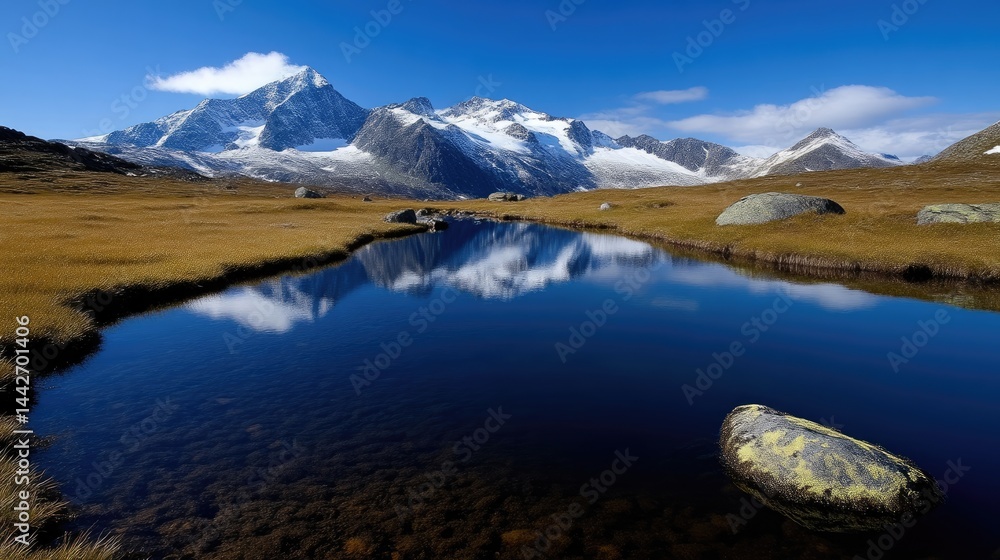 Fototapeta premium Majestic Alpine Mountain Reflection