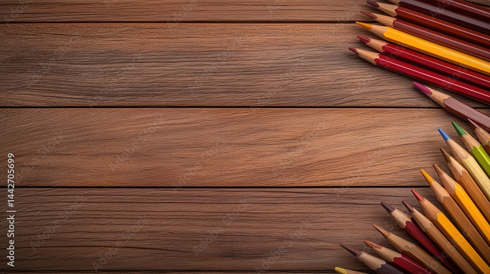 Obraz premium Wooden Background for Online Business Marketing: Digital Strategy Workspace