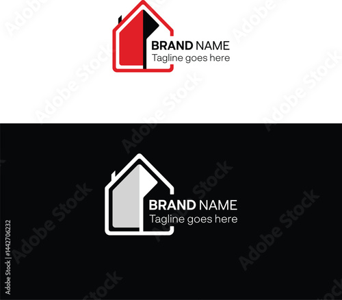 Real estate logo, House logo, realtor logo, p letter logo, iconic logo
