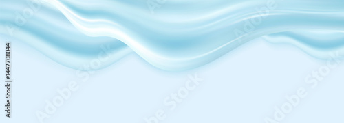 Liquid  blue vector dripping ice cream texture.Glossy sugary flow drip.