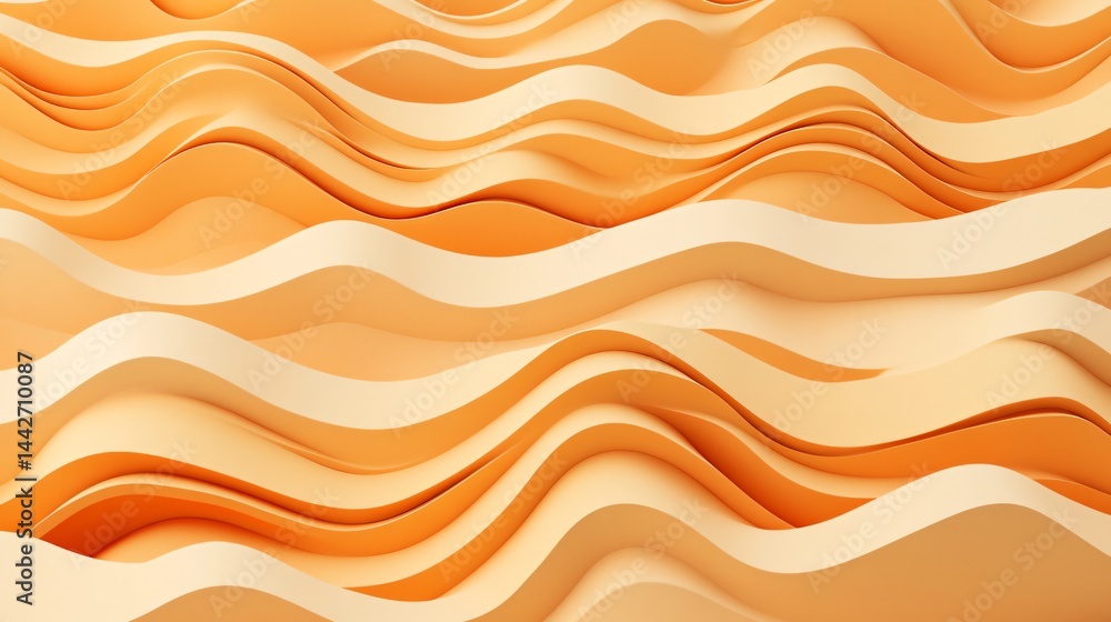 Fototapeta premium Fluid abstract design with pastel wave patterns and gradient backdrop made with Generative AI technology