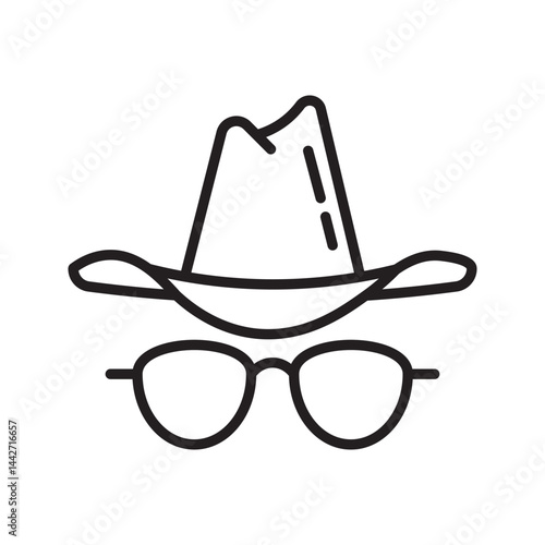 incognito icon on white background