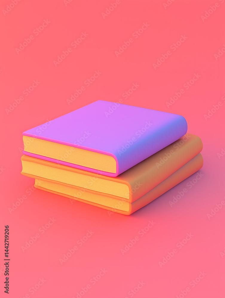 Fototapeta premium Modern Education Concept: Bright Books 