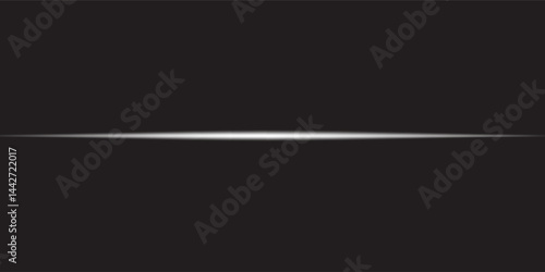 Abstract glowing gold line, horizontal light rays, flash simple art modern background