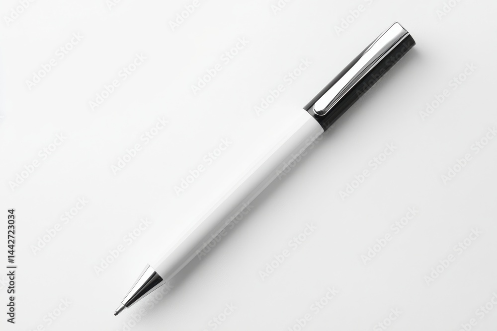 A white pen on white paper A white pen on white paper