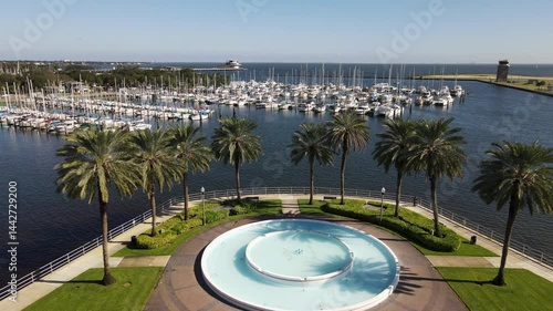 St Petersburg Florida downtown aerial footage