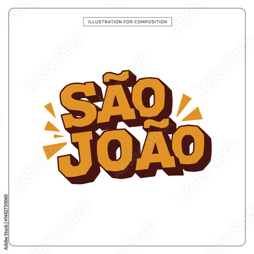 Lettering São João para composição