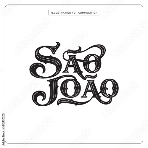 Lettering São João para composição