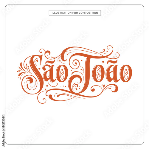 Lettering São João para composição