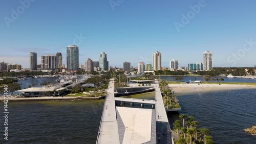 St Petersburg Florida downtown aerial footage