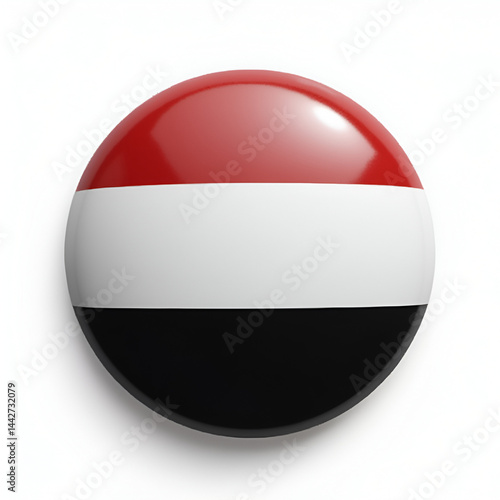 Round, isolated, shiny flag button icons symbolizing the nations of Austria and Poland