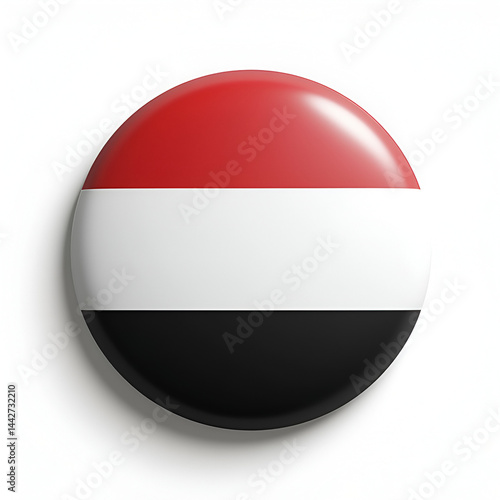 A set of shiny round buttons featuring the flags of Poland, Austria, and the Netherlands, with a 3D glossy effect, representing national symbols in Europe