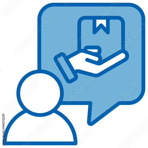 Seller Blue White Icon
