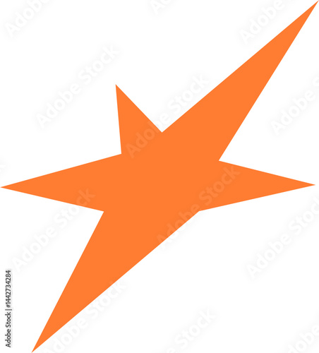 Classic sharp-edged star with geometric symmetry