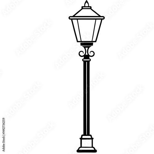 street lamp vector