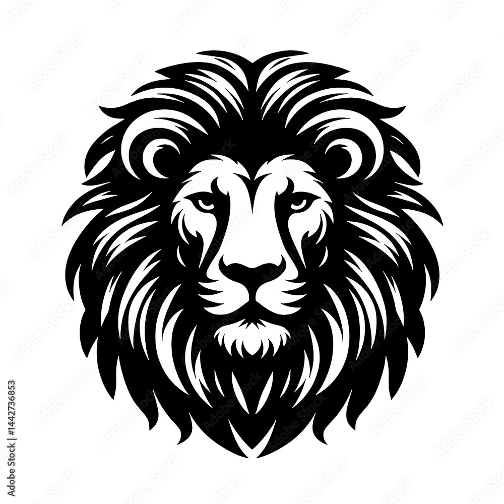 Obraz premium lion head vector