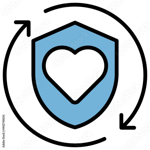 Trust Blue Black Icon