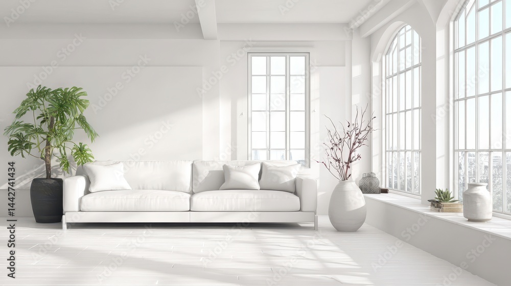 Fototapeta premium Bright Modern Living Room