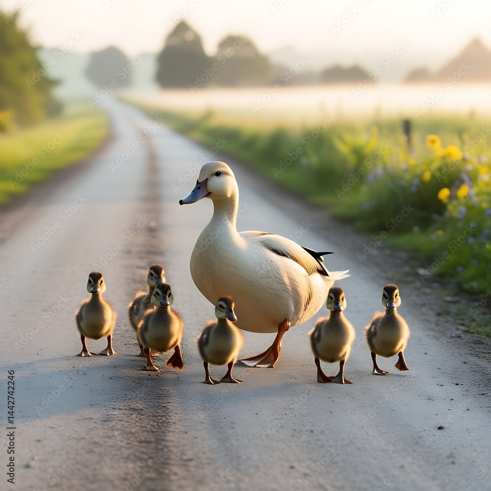 Fototapeta premium ducks on the beach