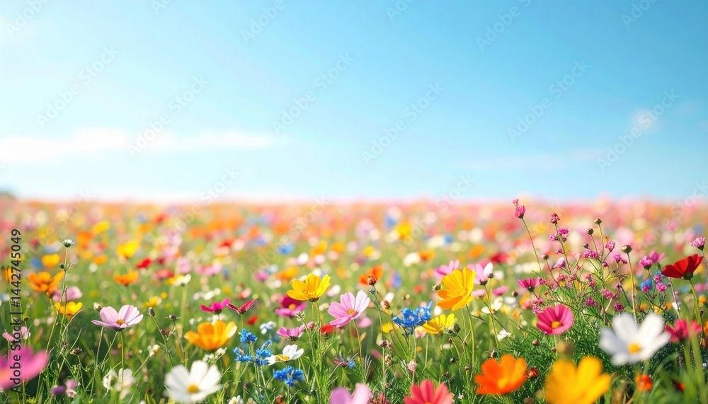 Vibrant flower blooming event in colorful field natural landscape scenic view tranquil atmosphere Vibrant flower blooming event in colorful field natural landscape scenic view tranquil atmosphere