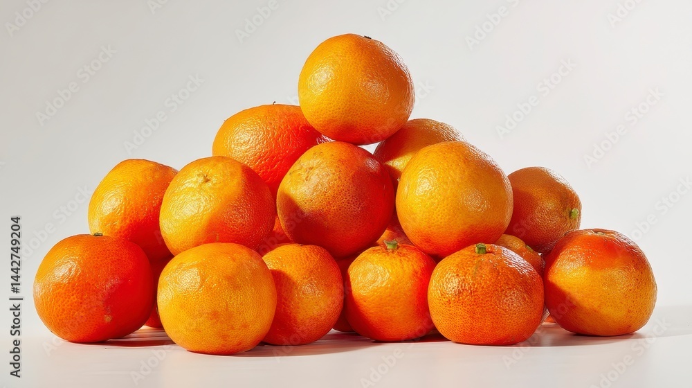 Fresh Oranges Stacked High Fresh Oranges Stacked High
