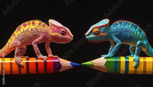 colorful chameleon
