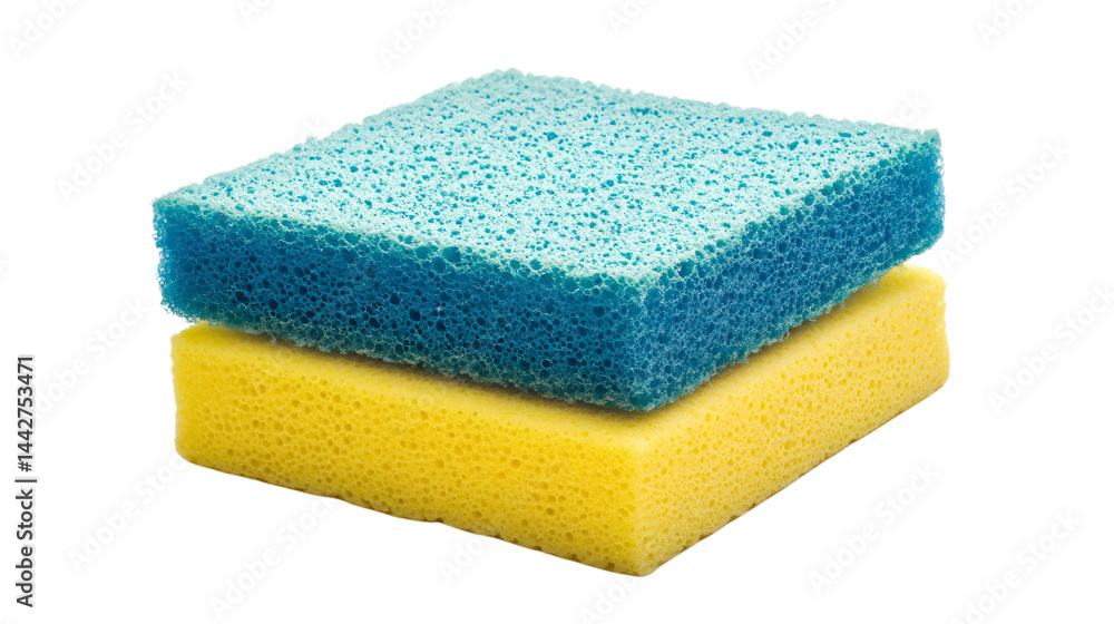 Professional Sponge for Washing Isolated on White Background - Cleaning Supplies Professional Sponge for Washing Isolated on White Background - Cleaning Supplies