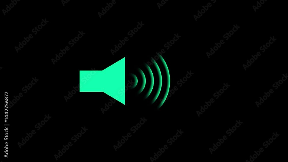 speaker icon animated soundwave animation visually represents the audio signals in motion. Speaker icon animation. Audio podcast on with black background. speaker icon animated soundwave animation visually represents the audio signals in motion. Speaker icon animation. Audio podcast on with black background.