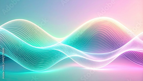 Wallpaper Mural Dynamic wave patterns in abstract digital art studio graphic design modern aesthetic close-up view fluid motion concept Torontodigital.ca