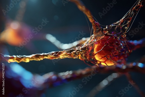 Glowing neuron structures w...