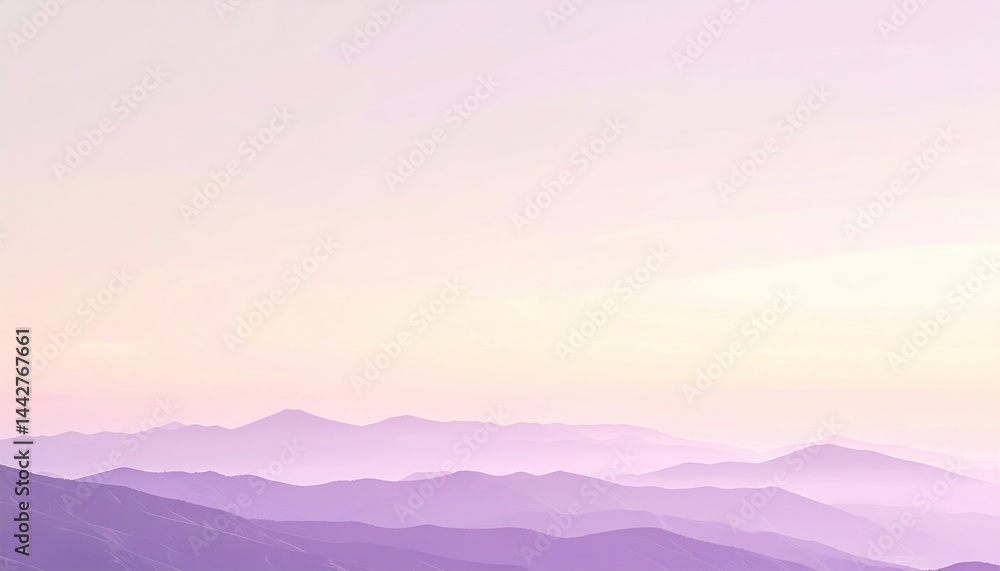 Serene sunset over mountain ranges nature landscape soft colors peaceful environment wide view tranquility Serene sunset over mountain ranges nature landscape soft colors peaceful environment wide view tranquility