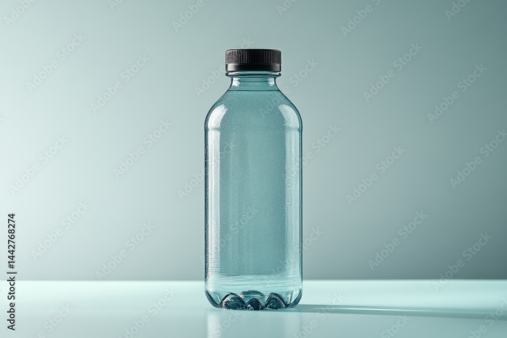A bottle with black cap on A bottle with black cap on